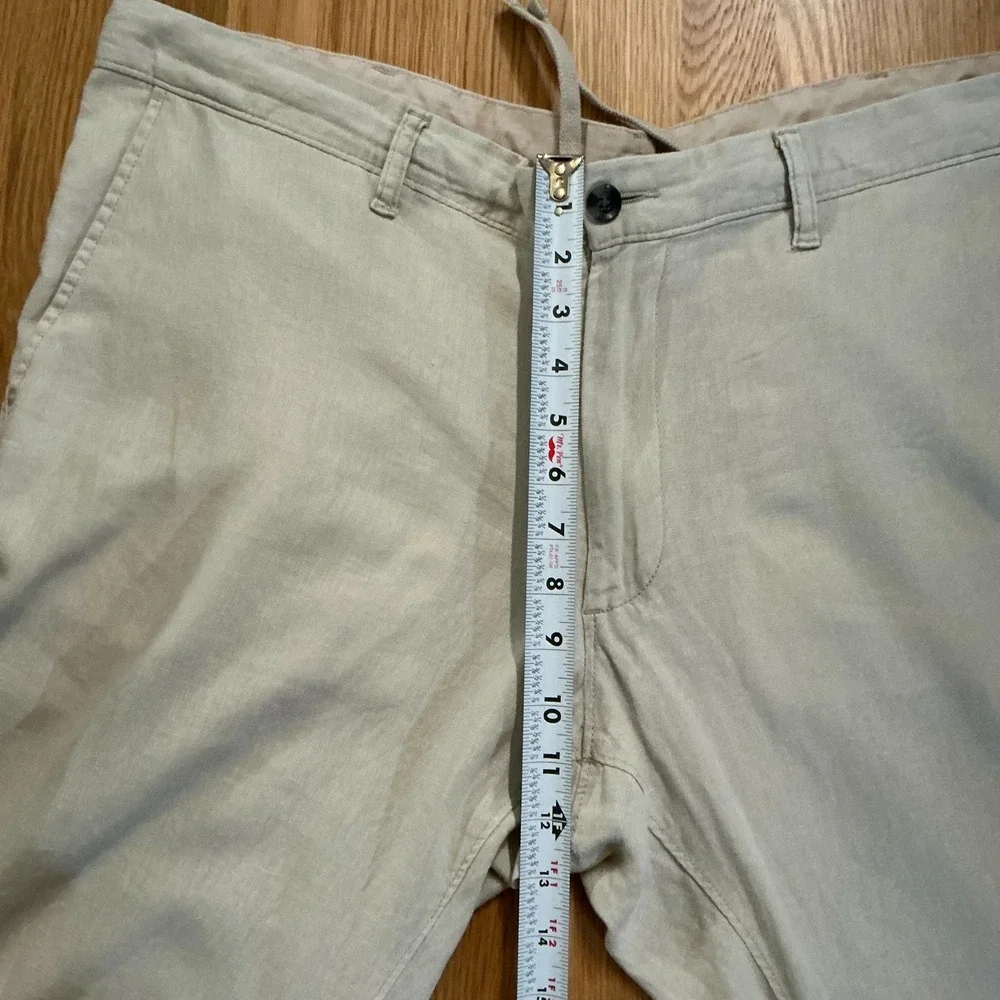 Marks & Spencer‎ Linen Pants Men's 40x28 Beige Stone Linen Blend Trousers